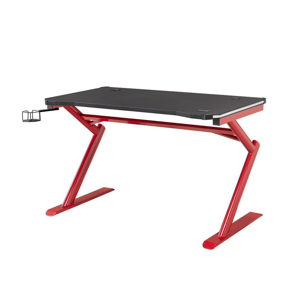 Image of Brassex Gaming Desk - Black/Red