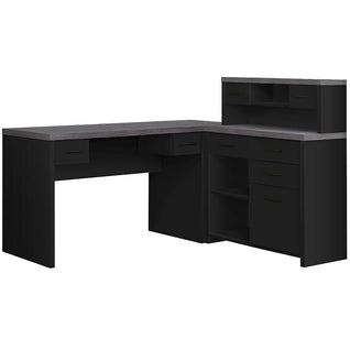 ODK Bureau d'angle Noir - Bureau Stable en Forme de L pour maximiser  l'utilisation de l'espace dans Le Bureau à Domicile avec Gestion des  câbles, 155 x 117 cm : : Cuisine