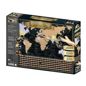 World Map Scratch Puzzle Building 1000 Pieces Staples Ca