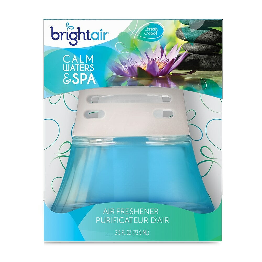 Image of Bright Air Scented Oil Air Freshener non-electric Spa & Calm Waters, 6 Pack, Blue