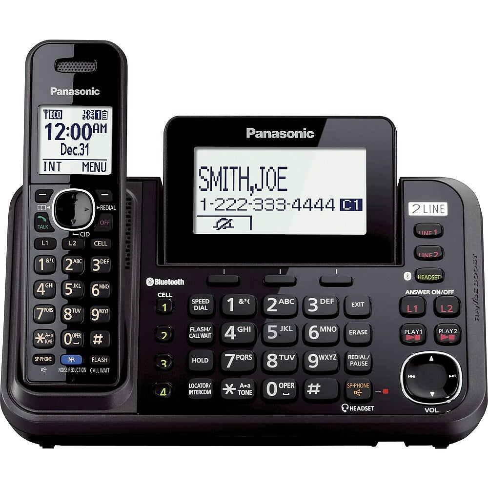 Image of Panasonic KXTG9541B 2-Line Cordless Phone System with Bluetooth