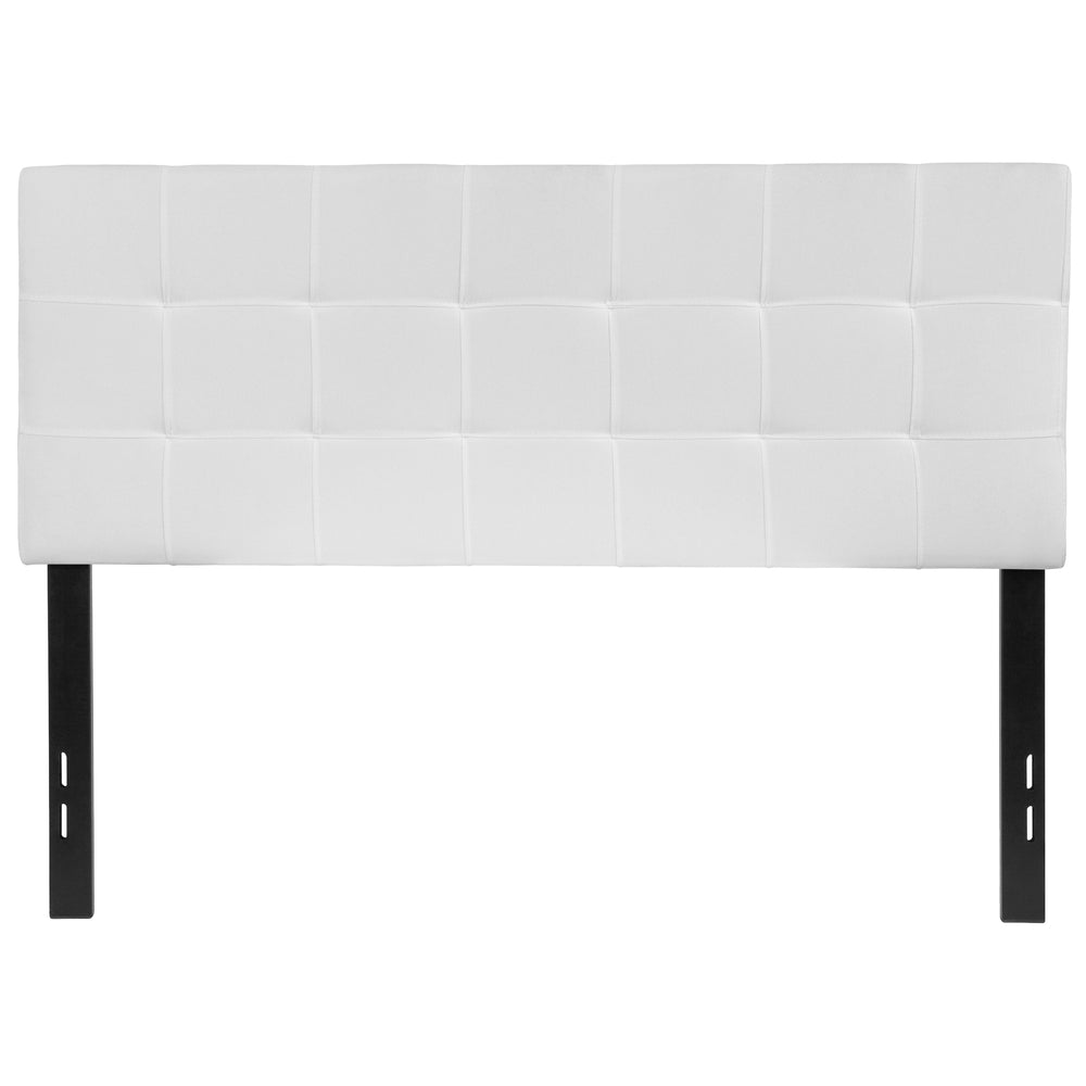 Image of Flash Furniture Bedford Tufted Upholstered Full Size Headboard - White Fabric