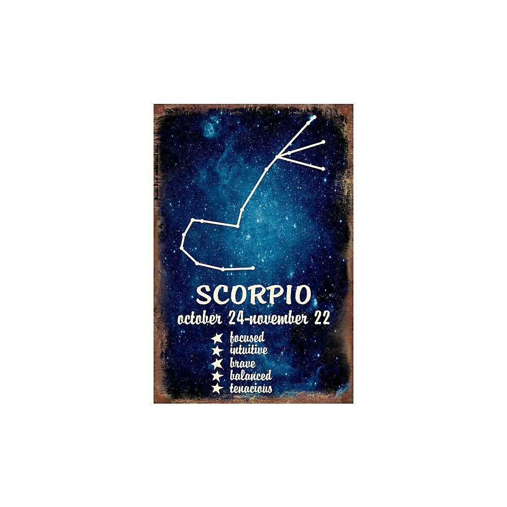 Image of Sign-A-Tology Scorpio (10.22-11.22) Metal Sign - 12" x 8"