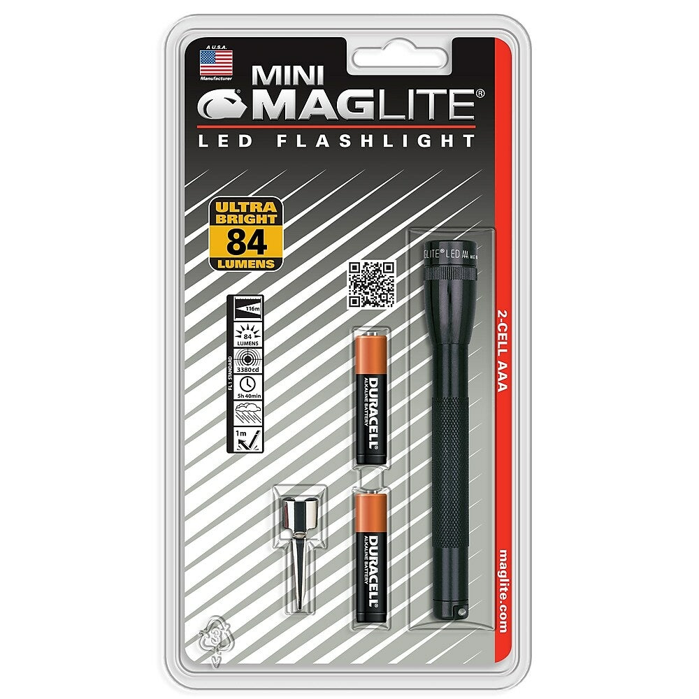 Image of Maglite Mini LED 2-Cell AAA Flashlight, Black (SP32016)