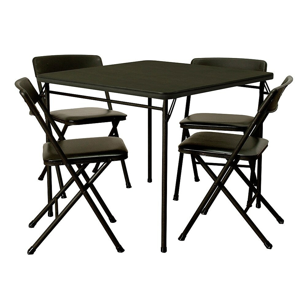 Cosco 5 Piece Folding Table And Chair Set Black Staples Ca