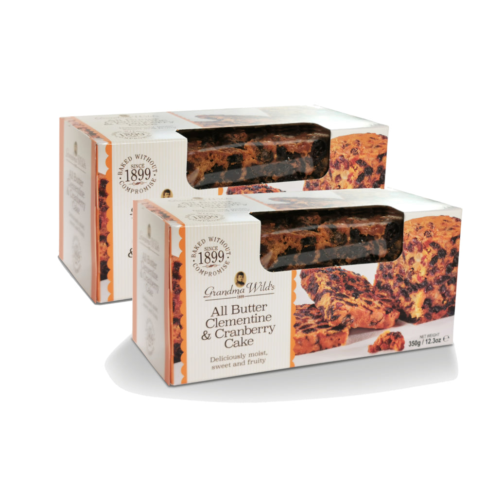 Image of Grandma Wild's All Butter Clementine & Cranberry Cake - 350g - 2 Pack