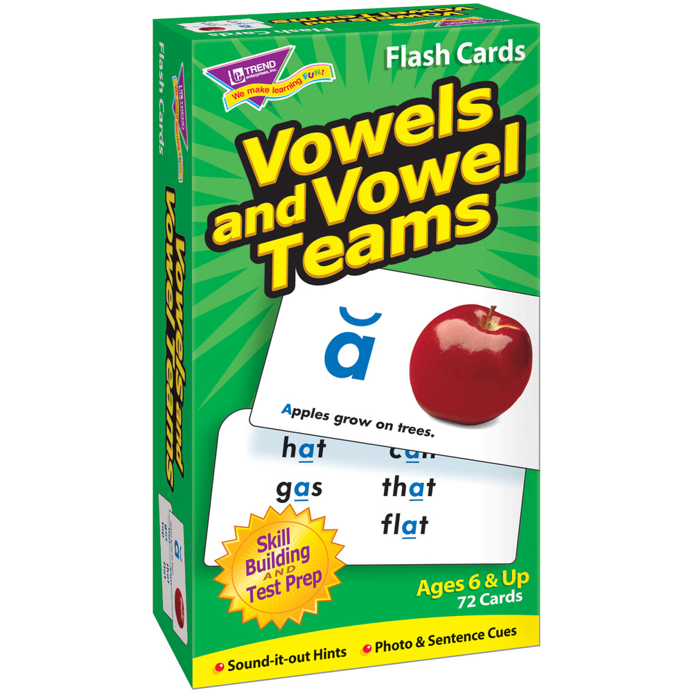 Image of TREND enterprises, Inc. Vowels and Vowel Teams Skill Drill Flash Cards, 72 cards