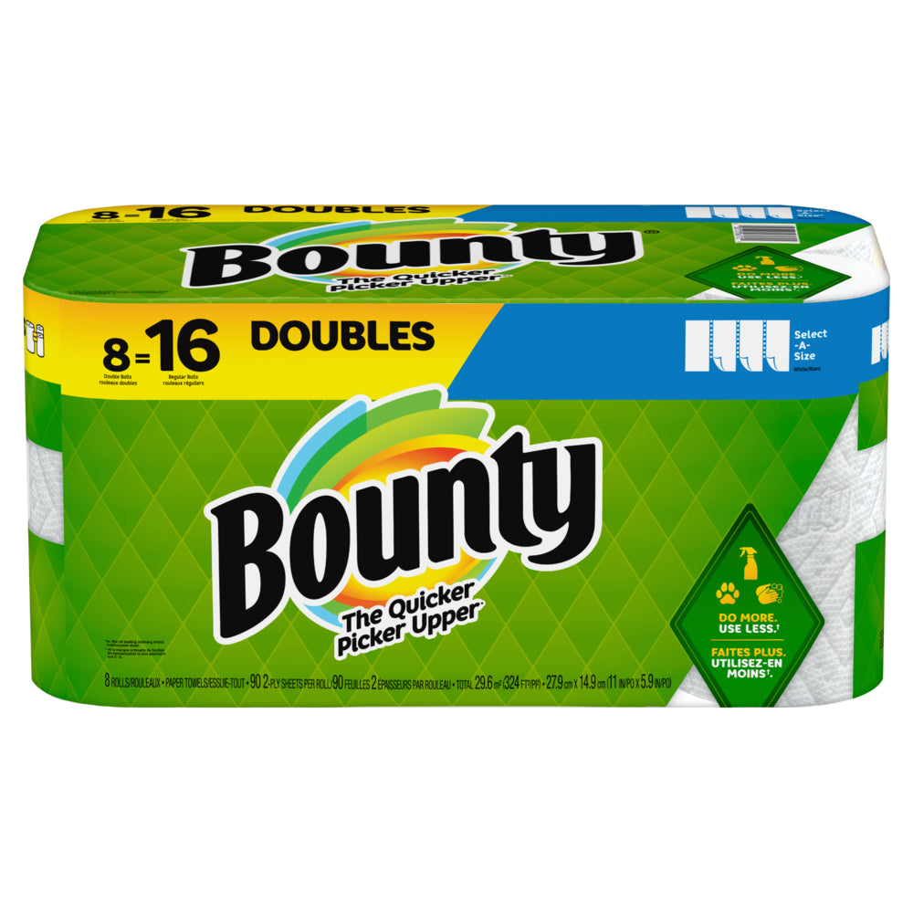 Image of Bounty Select-A-Size Double Roll Paper Towels - White - 8 Pack