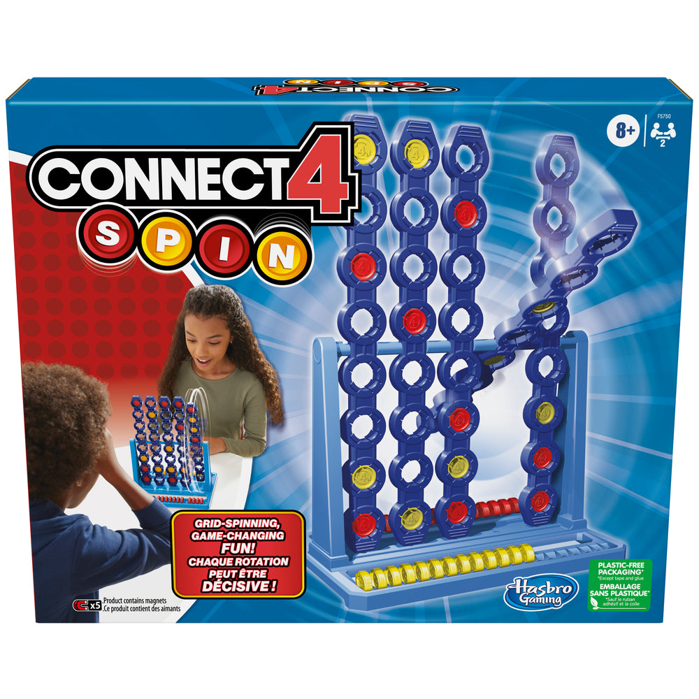 Image of Hasbro Gaming Connect 4 Spin Strategy Game - Bilingual