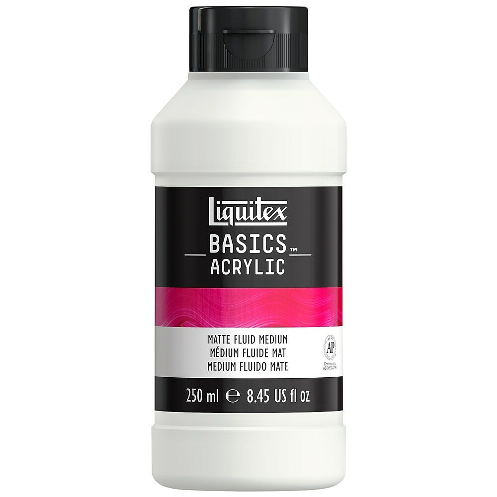 Image of Liquitex Basics Acrylic Paint 104005, Matte Fluid Medium, 250 mL Bottle