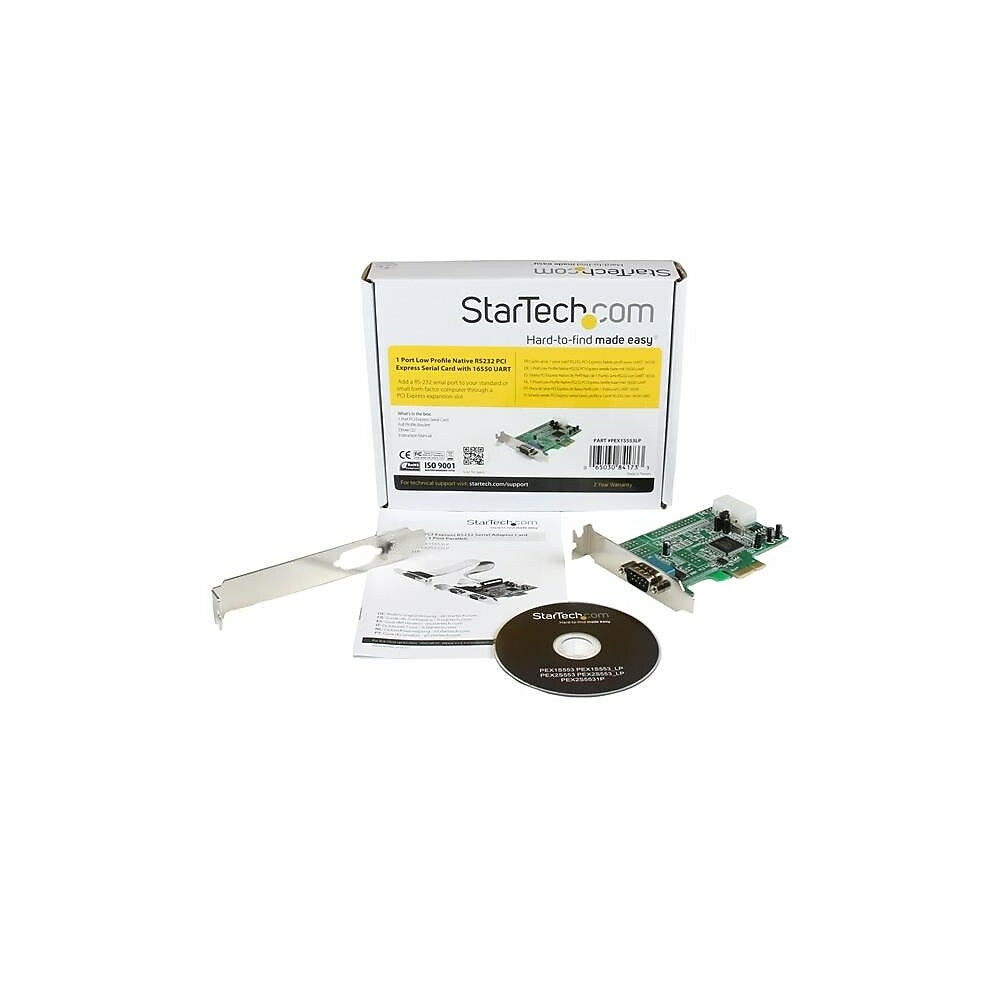 Image of StarTech 1 Port Low Profile Native RS232 PCI Express Serial Card with 16550 UART