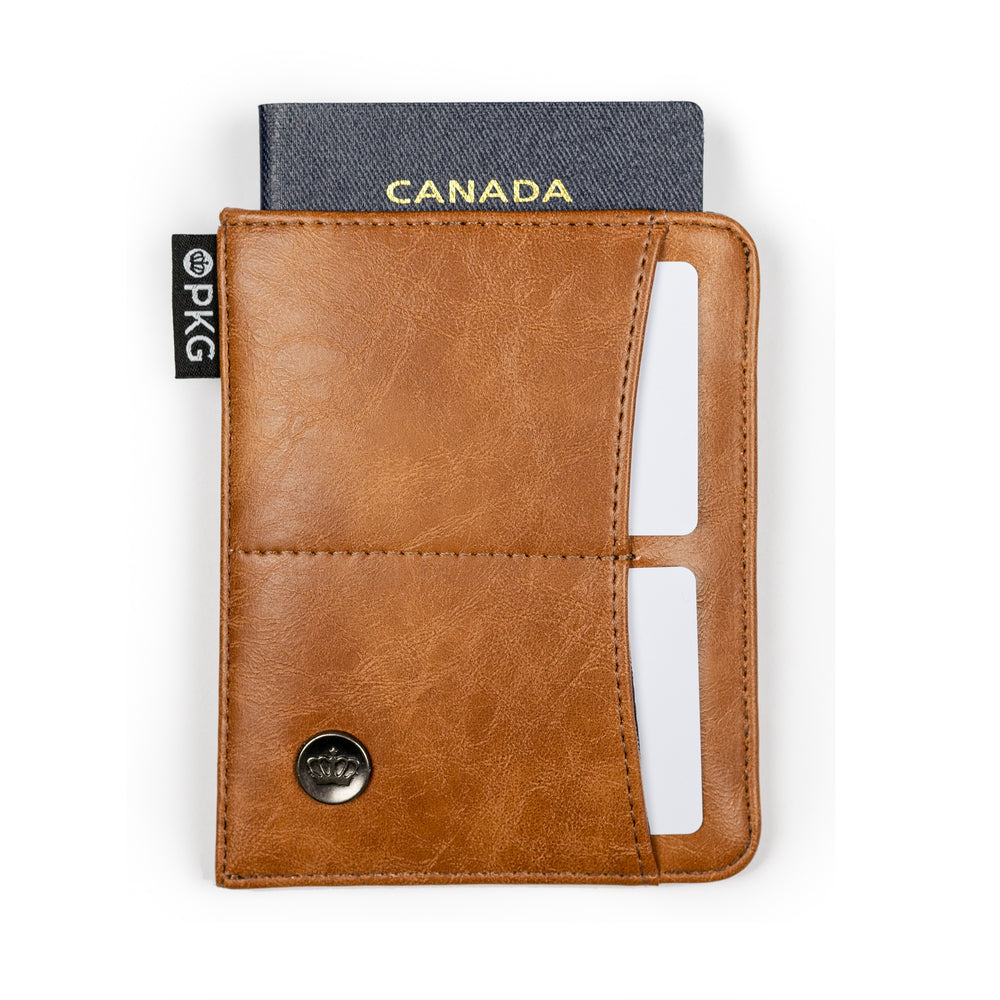 Image of PKG Perry RFID Passport Holder - Tan, Brown