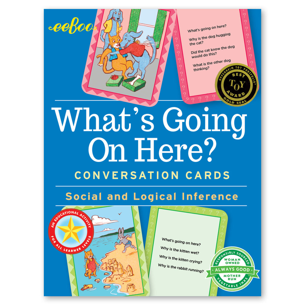 Image of eeBoo What's Going On Here? Conversation Cards/Social and Logical Inference