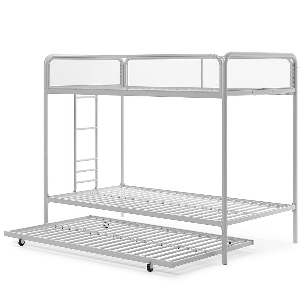 Image of DHP Triple Twin Bunk Bed - White