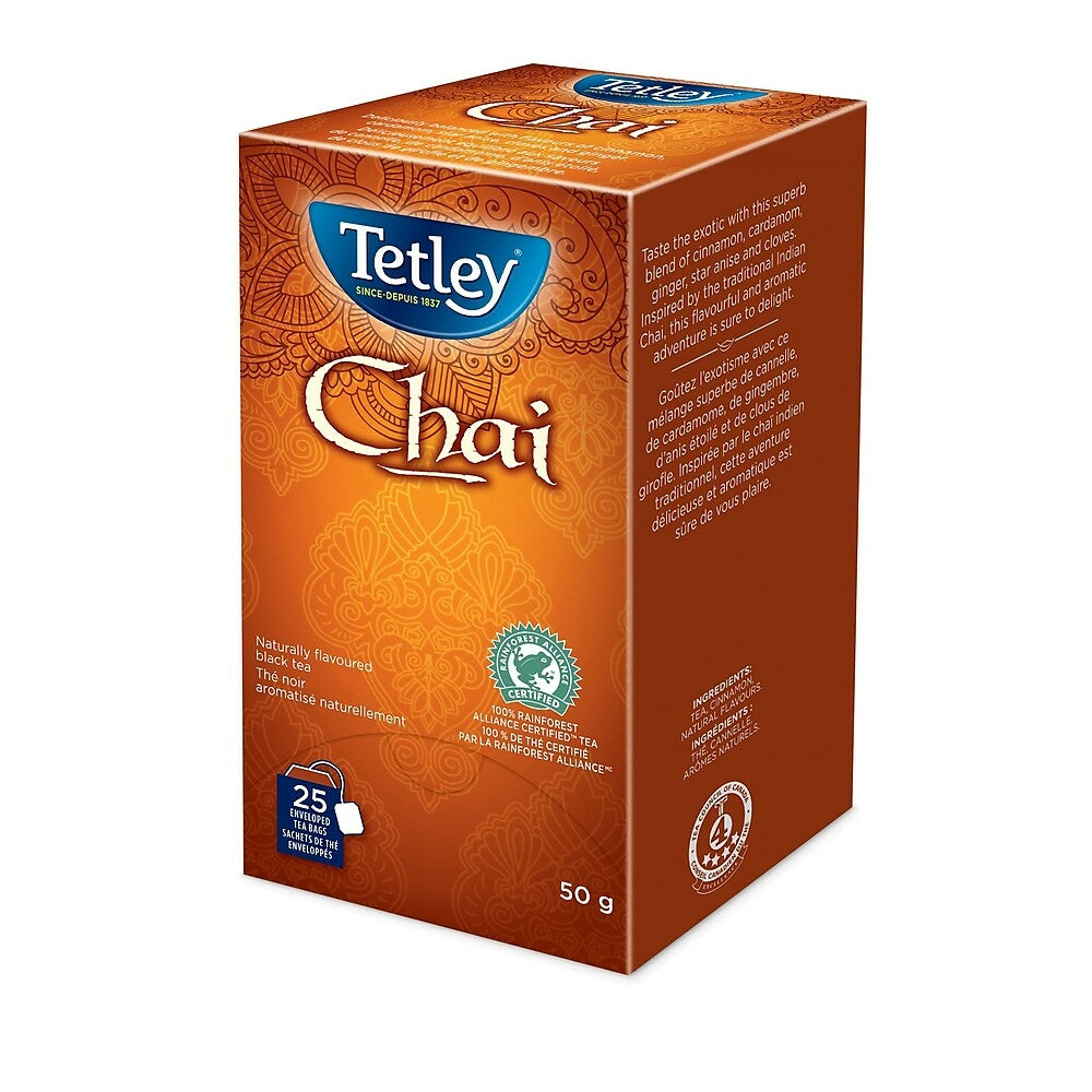 Image of Tetley Tea Chai Enveloped Tea Bag - 75 Pack