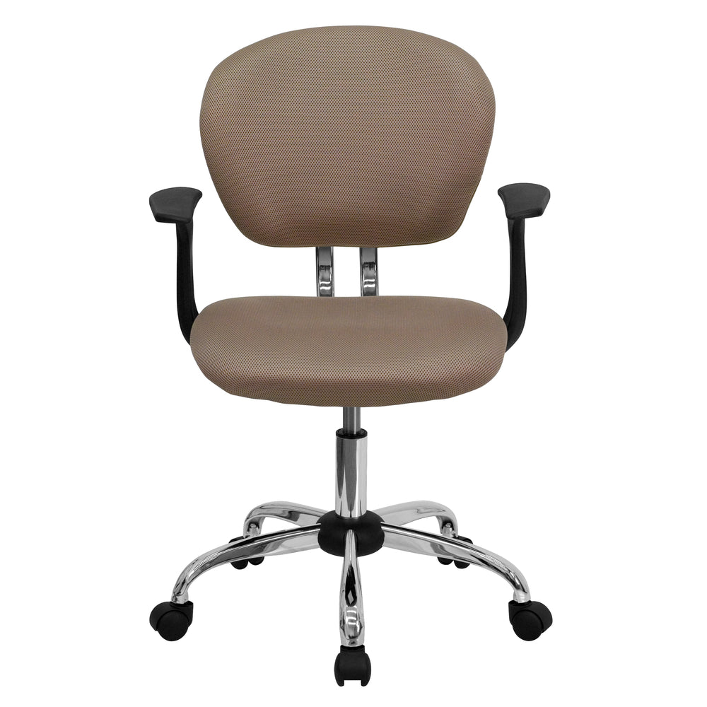 Image of Flash Furniture Mid-Back Mesh Padded Swivel Task Chair - Coffee Brown