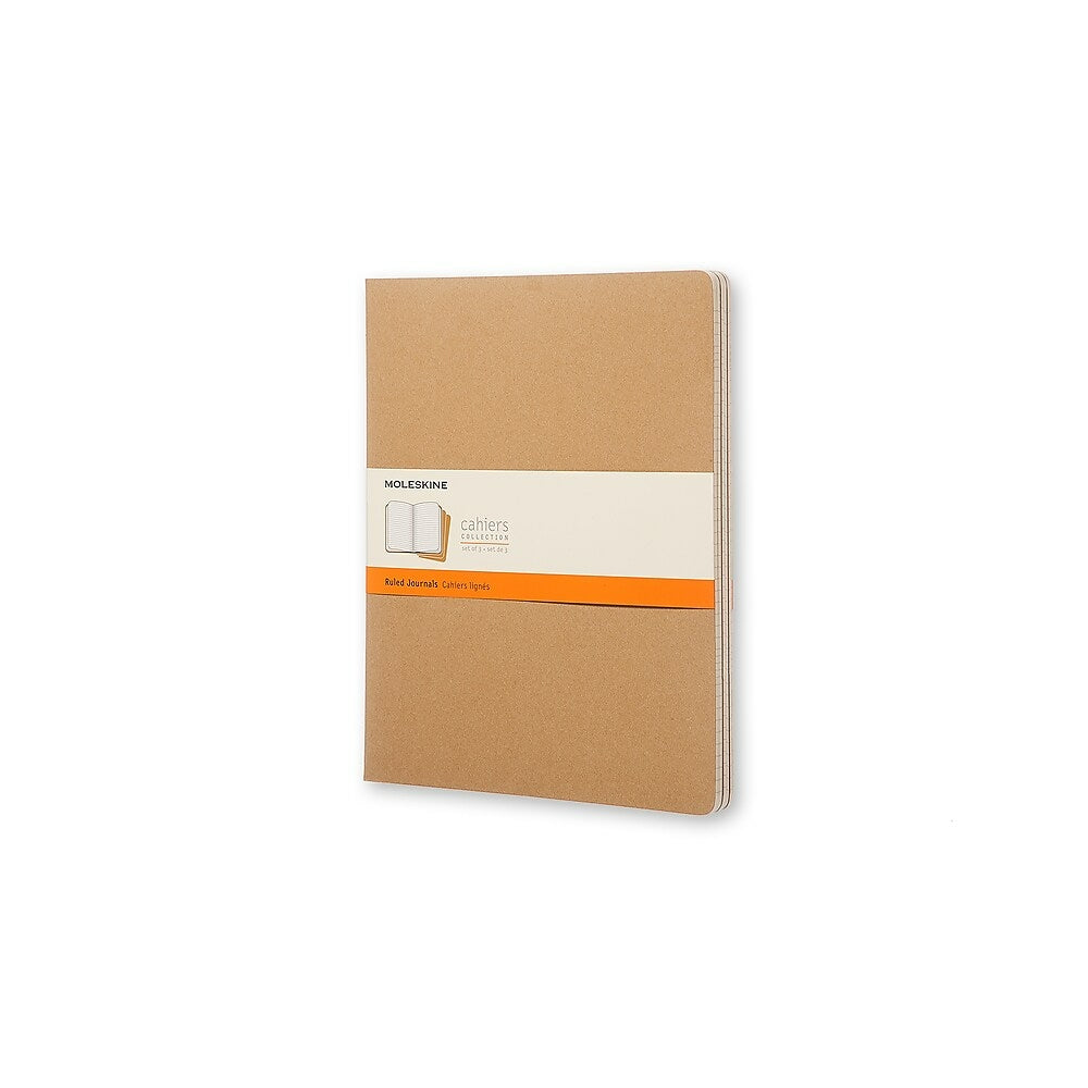 Image of Moleskine Cahier Ruled Journals - Kraft Brown - 8.5" x 11" - 3 Pack