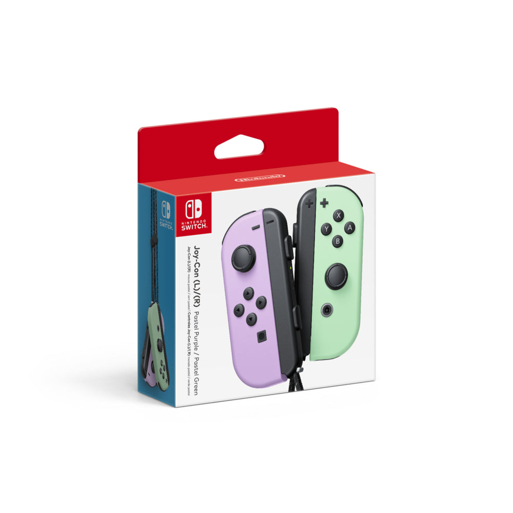 Image of Nintendo Switch Joy Con Controller - Pastel Purple/Green - 2 Pack, Assorted