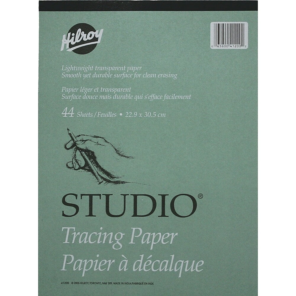 Image of Hilroy Studio Parchment Tracing Paper Pad, 9" x 12", 44 Sheets