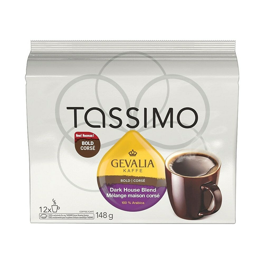 Image of Tassimo Gevalia Dark House Blend Coffee T-Discs - 12 Pack