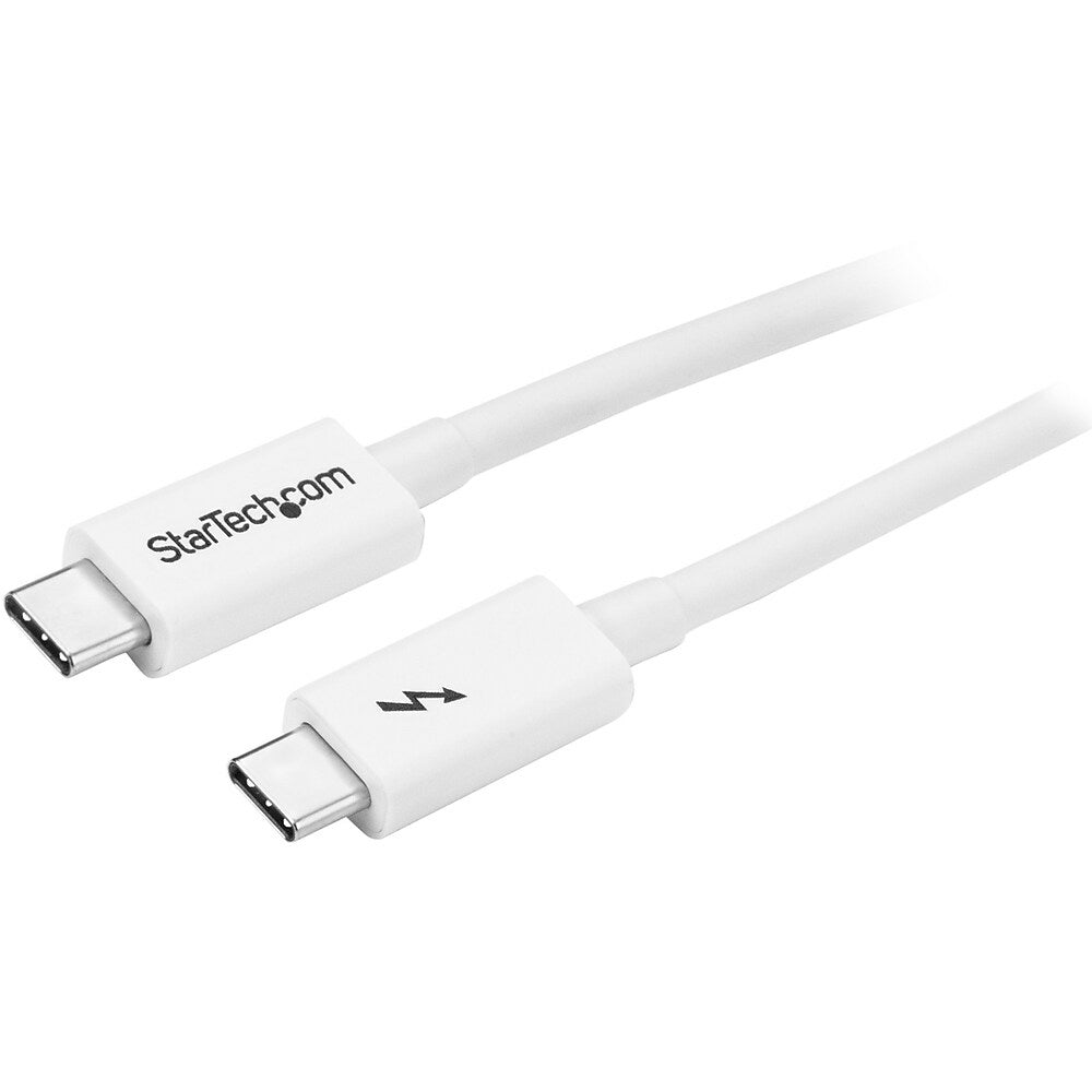 Image of StarTech Thunderbolt 3 Cable, 20 Gbps, 6.6 ft, White (TBLT3MM2MW)
