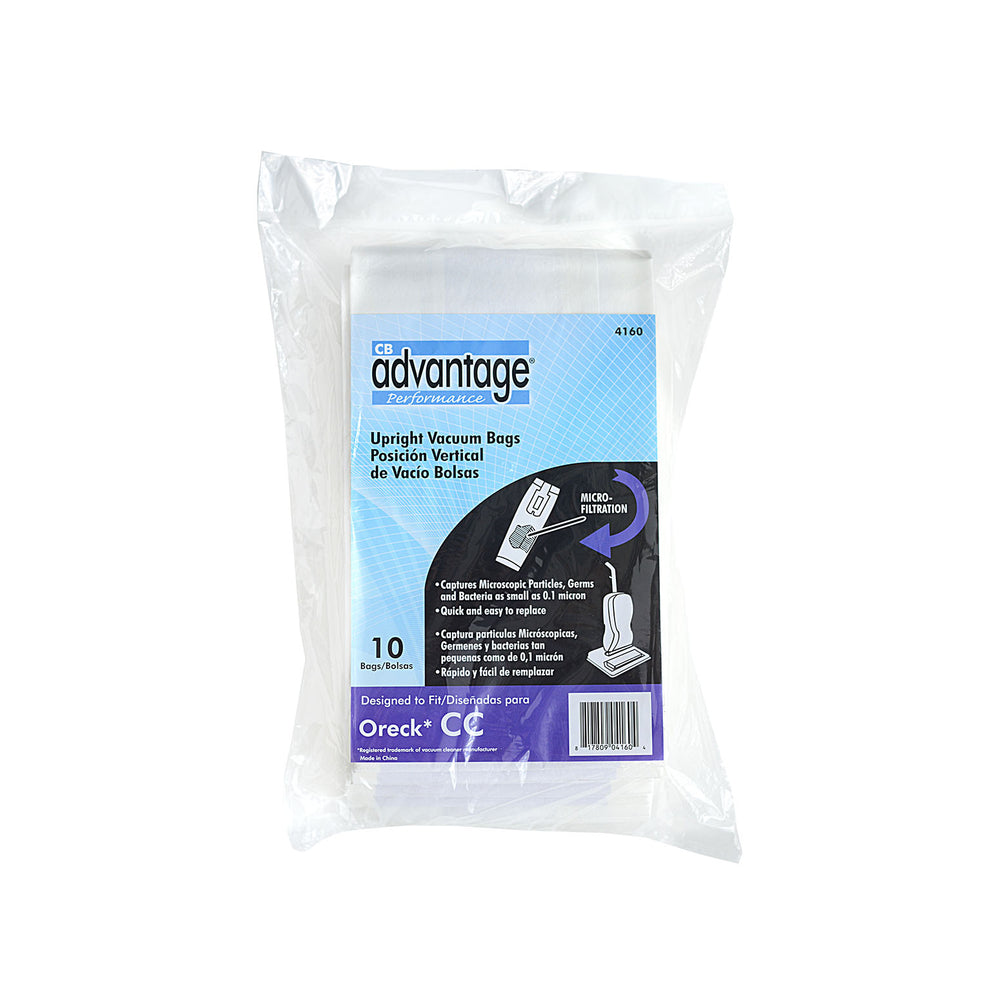 Image of Advantage 4160 Vacuum Bags - Fit Oreck upright vacuums using type CC bags, 10 Pack