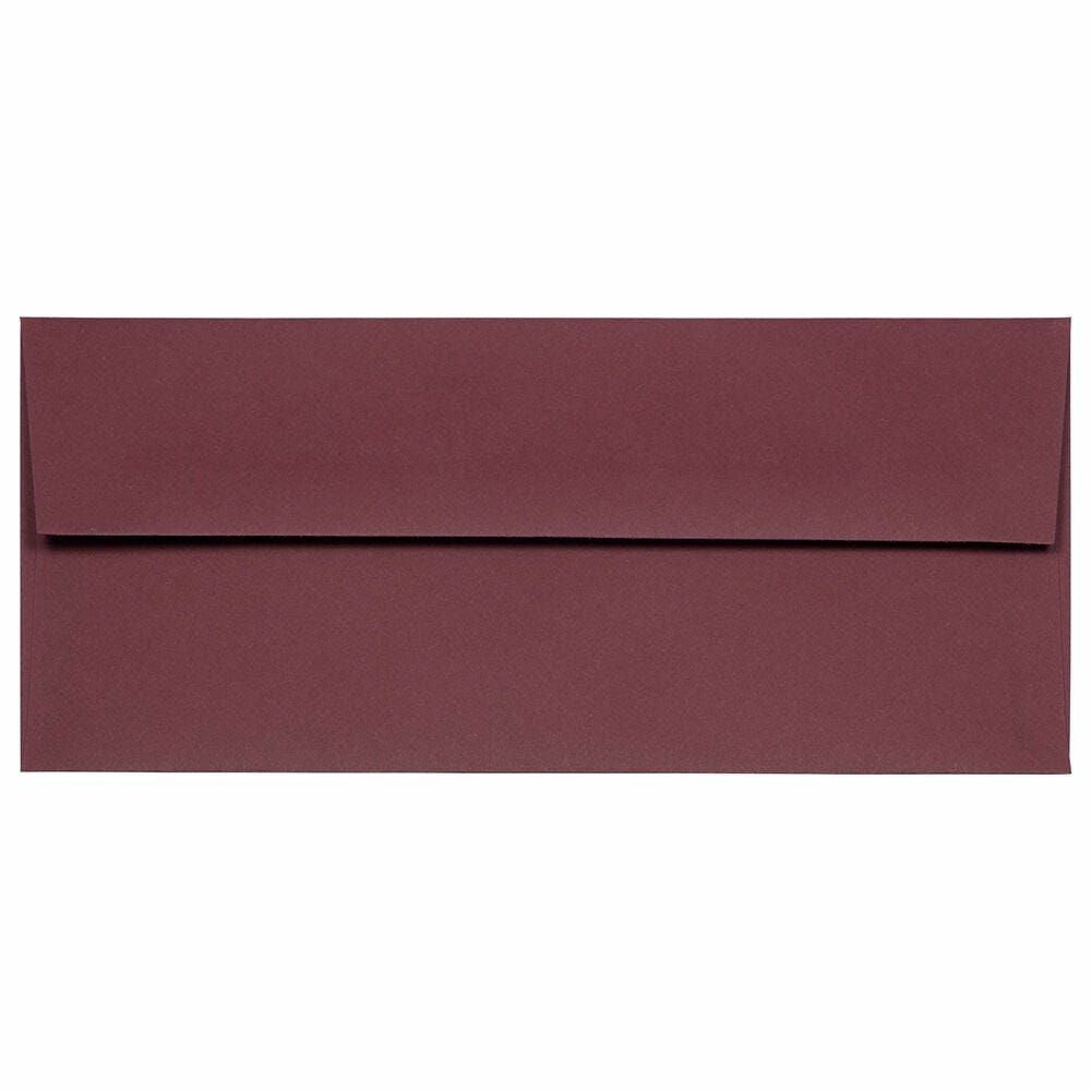 Image of JAM Paper #10 Business Envelopes - 4.125" x 9.5" - Burgundy - 50 Pack