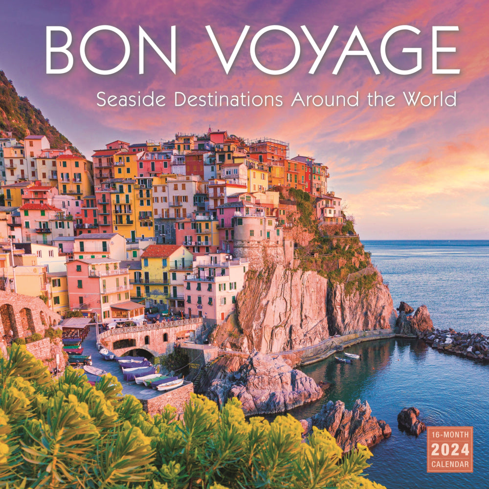 Image of Sellers Publishing Inc. 2024 Bon Voyage Monthly Wall Calendar- 12" x 12"