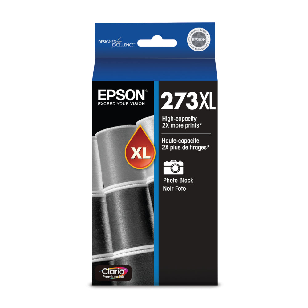 Image of Epson T273XL120 Claria Photo Black Ink Cartridge, High-Capacity