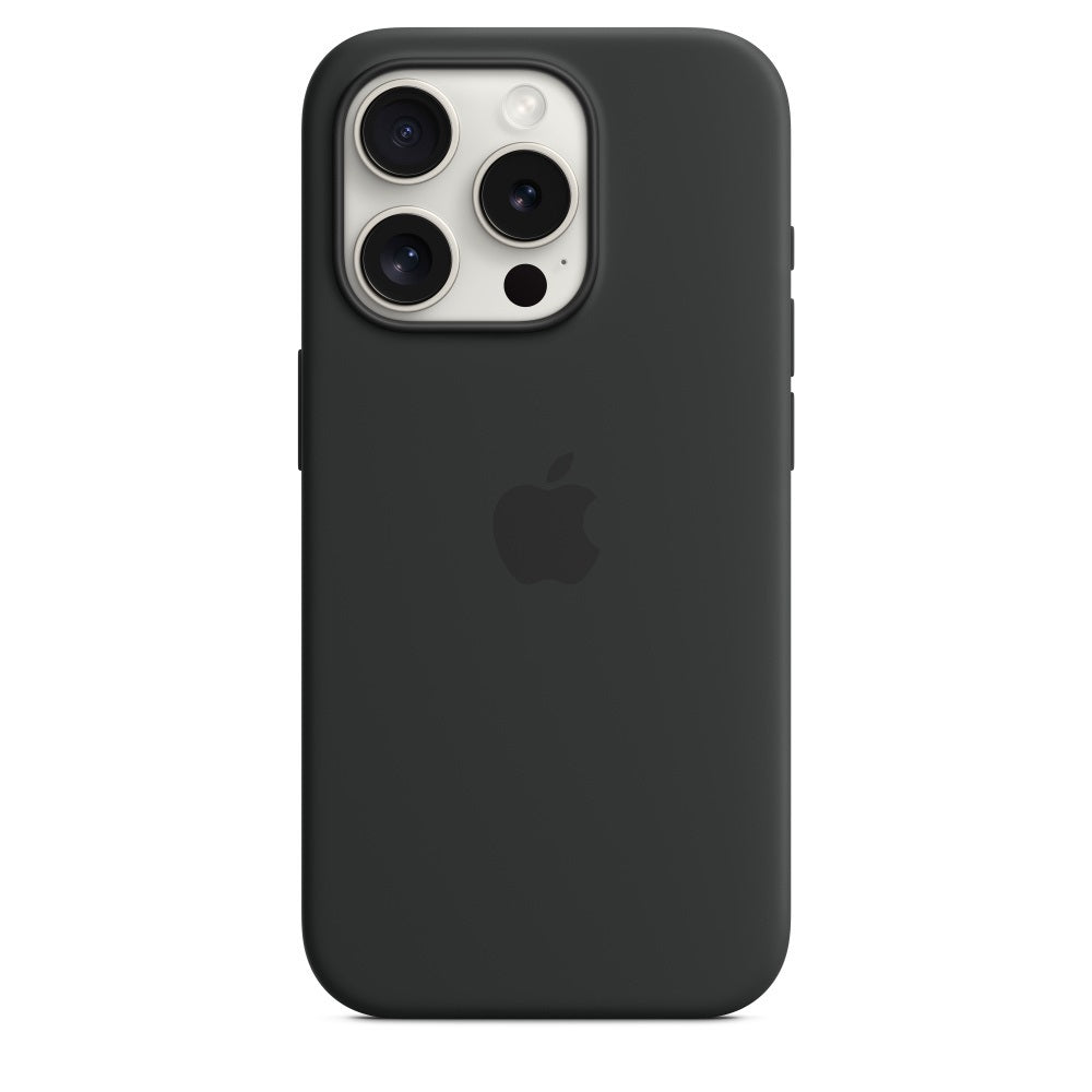 Image of Apple iPhone 15 Pro Silicone Case with Magsafe - Black