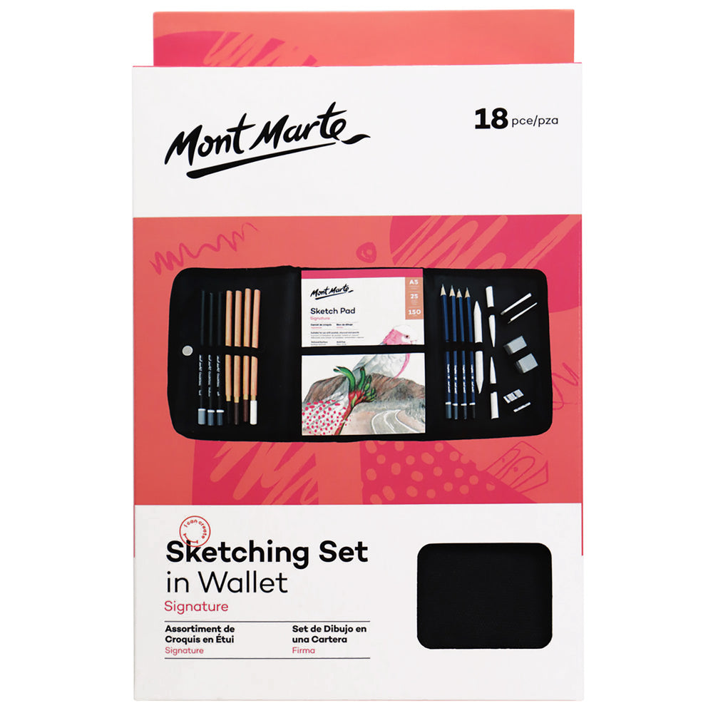 Image of Mont Marte 18-Piece Sketching Set - Soft Case