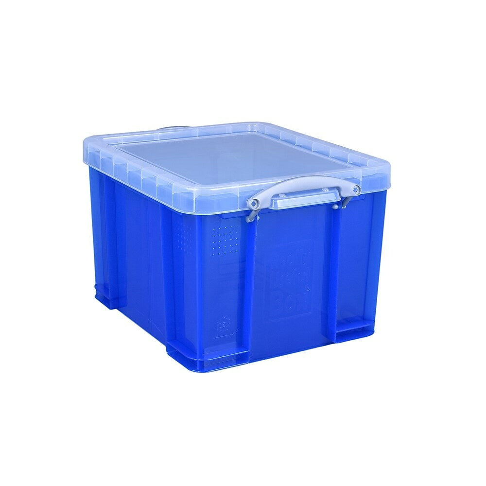 Image of Really Useful Boxes 32L Storage Box, Transparent Blue