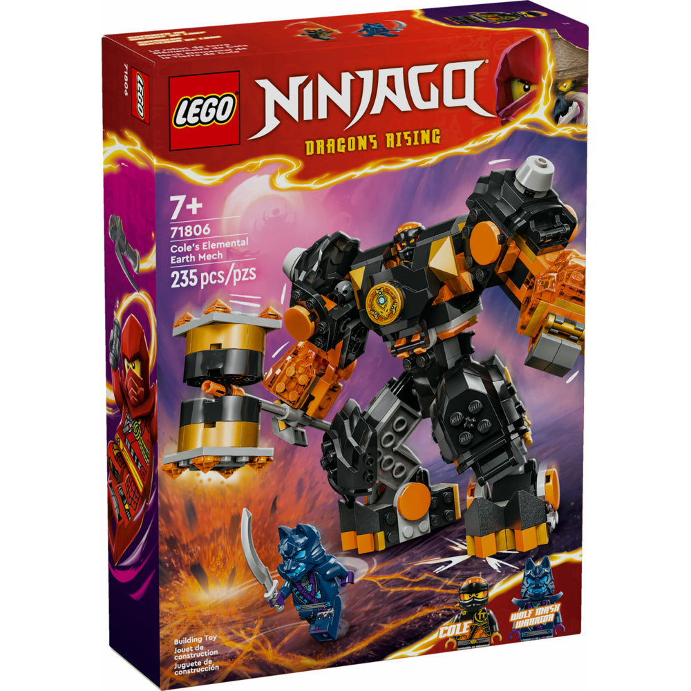 Image of LEGO Ninjago Cole's Elemental Earth Mech - 235 Pieces