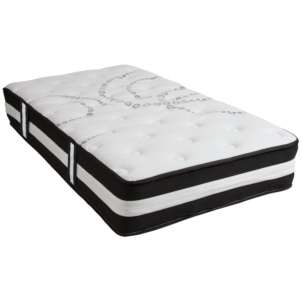 Image of Flash Furniture Capri Comfortable Sleep 12 Inch Foam & Pocket Spring Mattress, Twin in a Box, White