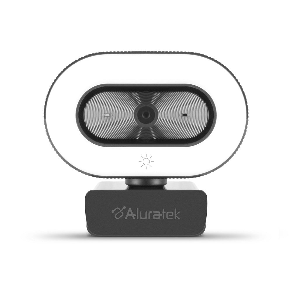 Image of Aluratek 1080p HD Webcam with Ring Light, Black