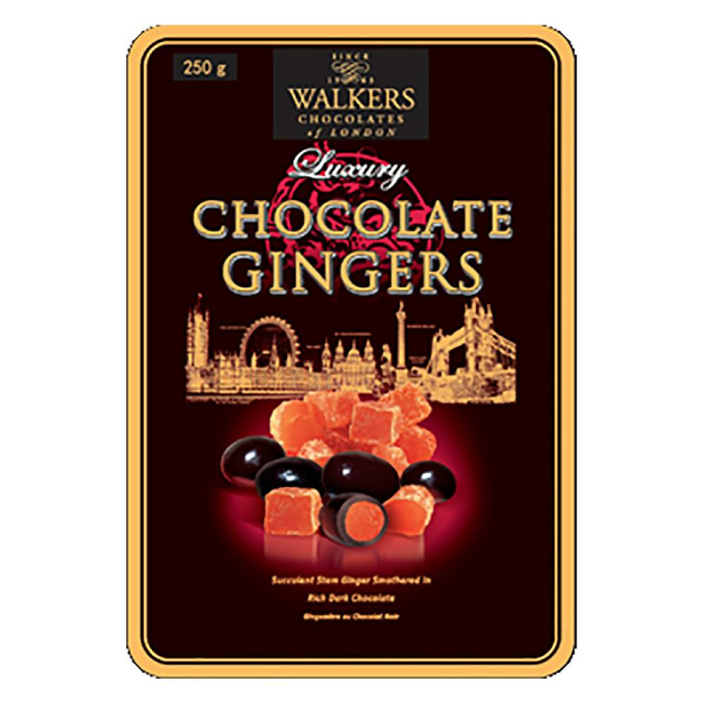 Image of Walkers Chocolate Ginger Tin 250g