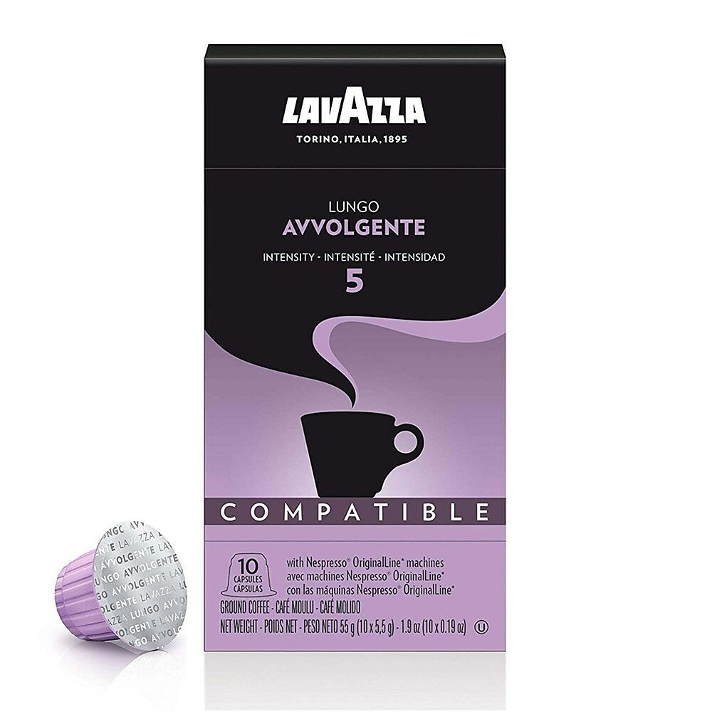Image of Lavazza Avvolgente Lungo, Nespresso Compatible, 10 Pack