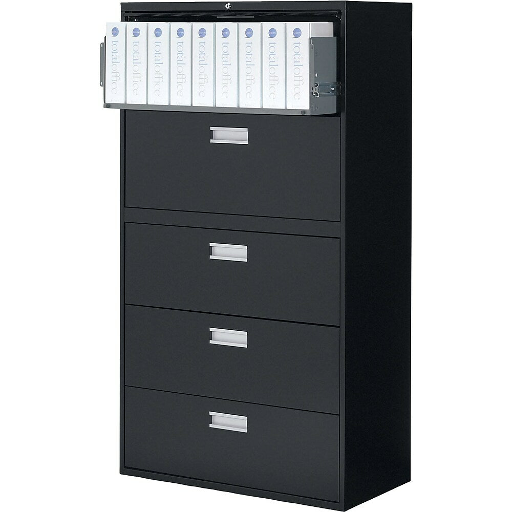 Image of Staples Lateral File Cabinet, 5-Drawer, Black