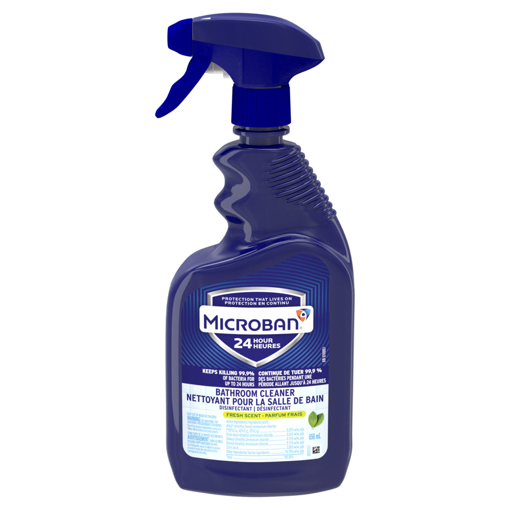 Image of Microban Bathroom Cleaner and Sanitizing Spray - Fresh Scent - 650 mL