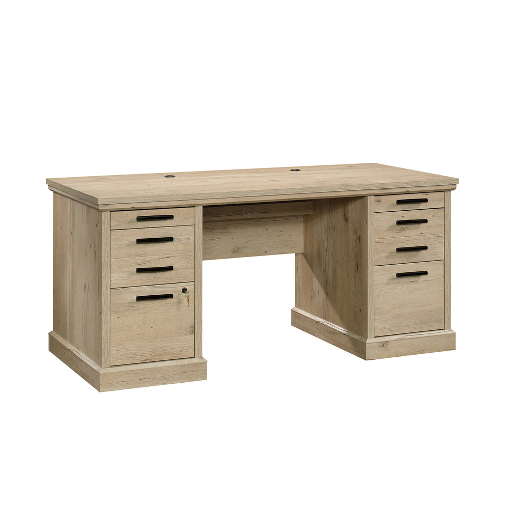 Image of Sauder Aspen Post Executive Desk - Prime Oak (426487)