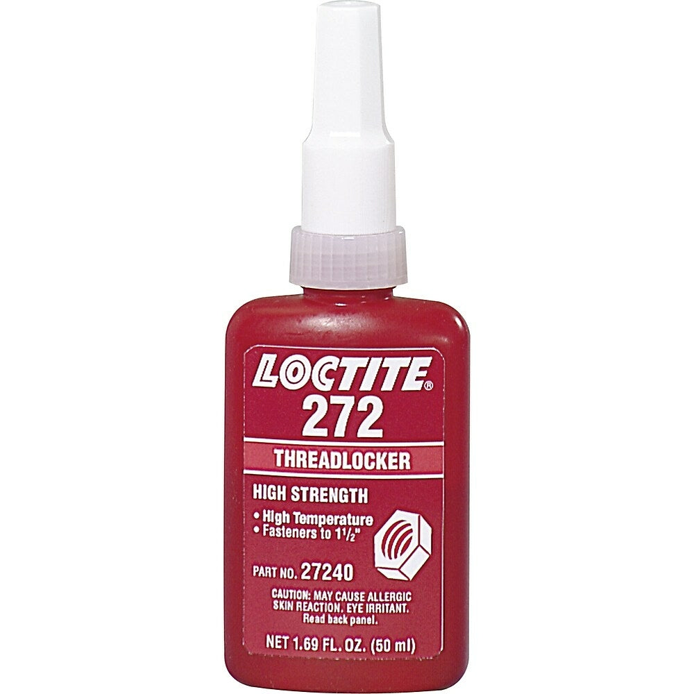 Image of Loctite Threadlocker 272 High Temperature, Red, High, 87 G., Bottle - 2 Pack