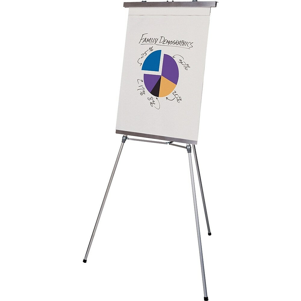 Image of Staples Tri-Max Dual Purpose Easel, Flipchart Pad Retainer, Silver