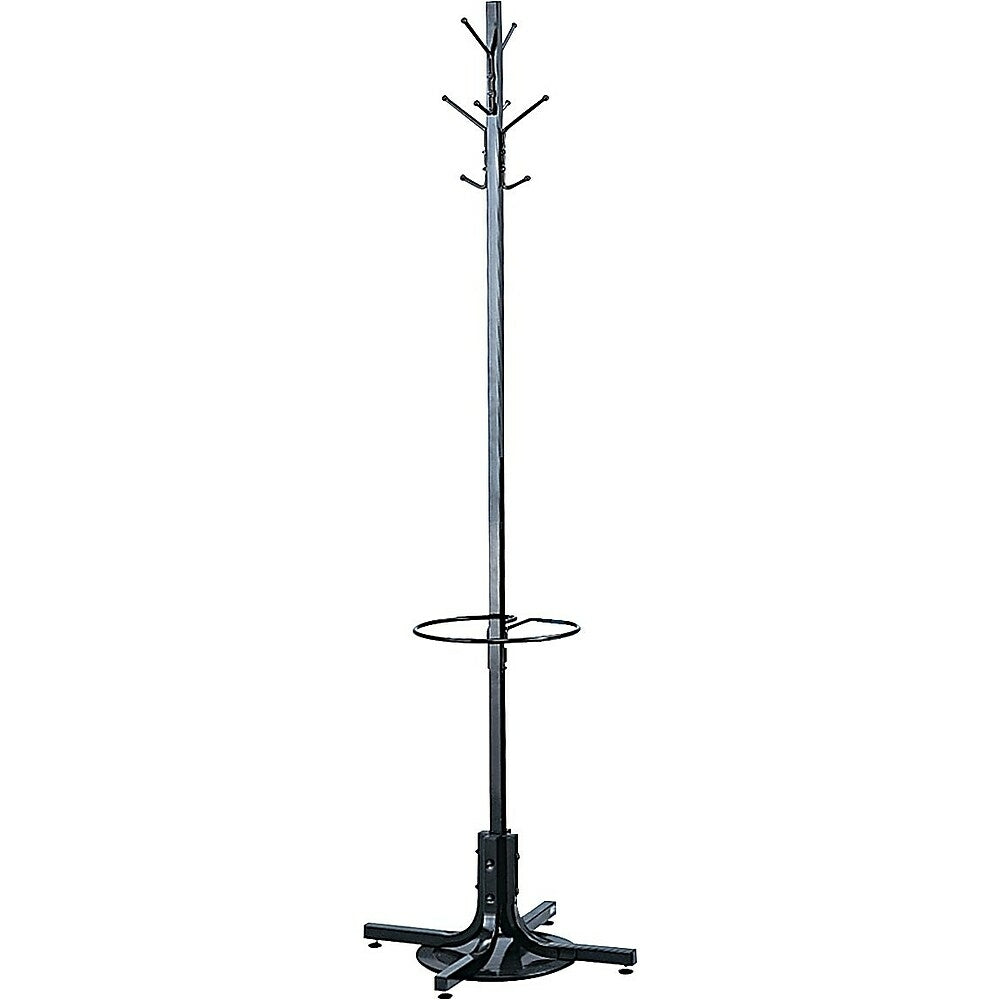 Image of Safco Coat Rack with Umbrella Stand, Black