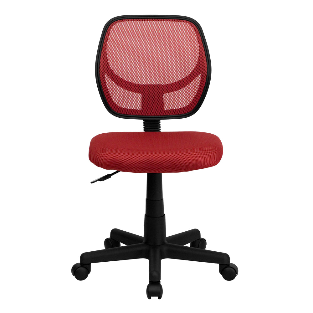 Image of Flash Furniture Mid-Back Mesh Swivel Task Chair - Red