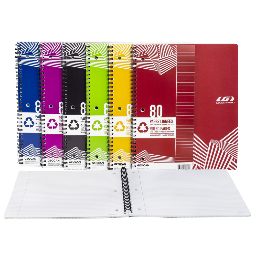 Image of Louis Garneau Spiral Notebook - 80 Pages, Assorted