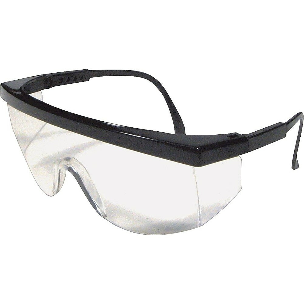 Image of Furno Black Safety Glasses - Adjustable Temple - Clear Lens - 12 Pack