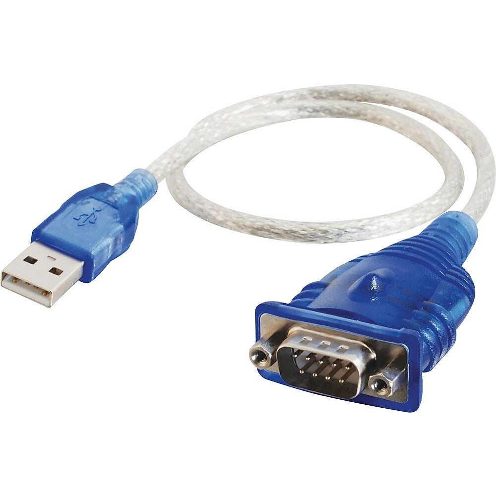 Image of C2G USB to DB9 Serial Adapter Cable, 0.5m/1.5'