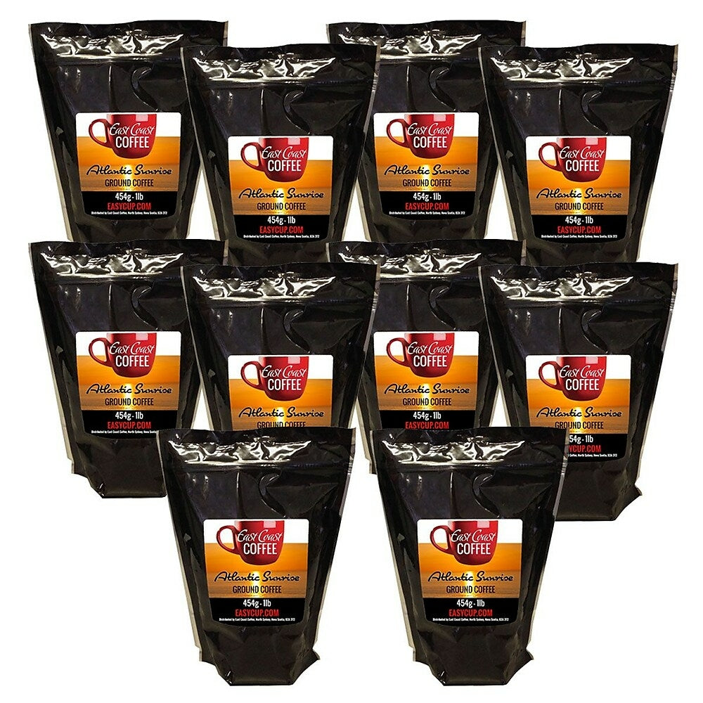 Image of East Coast Coffee Atlantic Sunrise Breakfast Blend Smooth Ground Coffee - 10 Pack