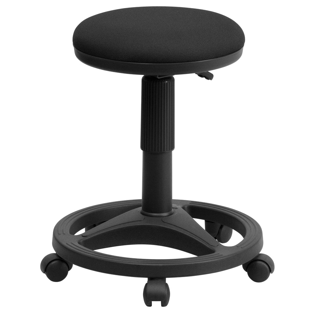 Image of Flash Furniture Black Ergonomic Stool with Foot Ring