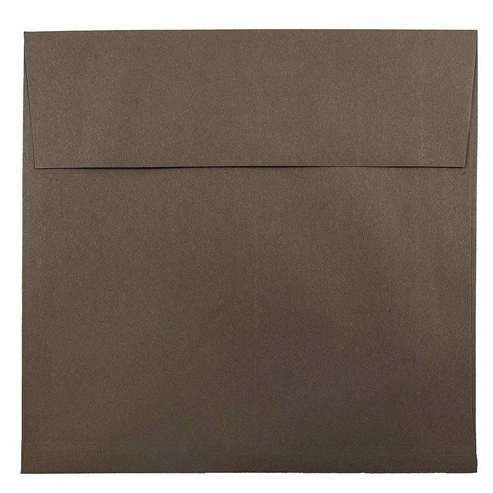 Image of JAM Paper 8.5 x 8.5 Square Envelopes, Chocolate Brown Recycled, 1000 Pack (234681B)